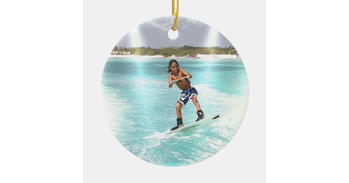 Kid Wakeboarding Ornament Zazzle