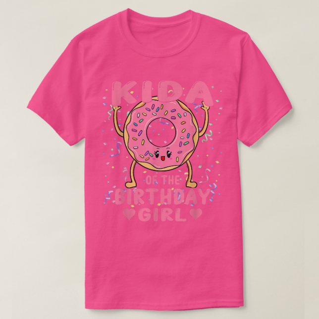 Kida Of The Birthday Girl Pink Donut Bday Party Mo T-Shirt (Design Front)