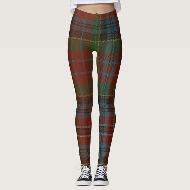 Kidd Tartan Clan Plaid Leggings (Front)