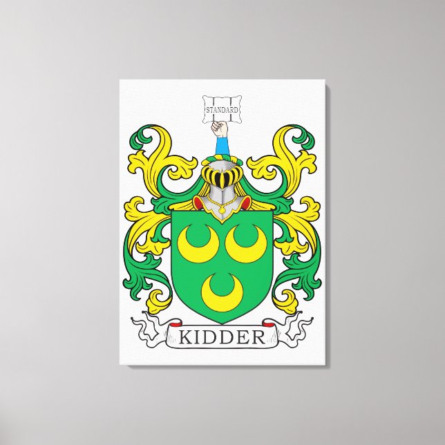 Kidder Family Crest Canvas Print (Front)