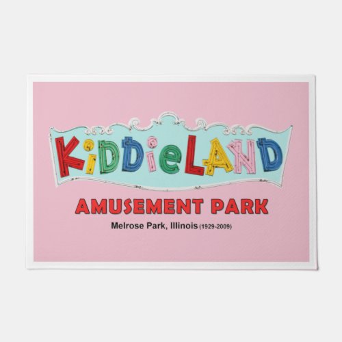 Kiddieland Melrose Park IL Text Sign Doormat