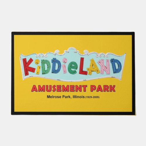 Kiddieland Melrose Park IL Text Sign Doormat