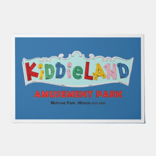 Kiddieland Melrose Park IL Text Sign Doormat