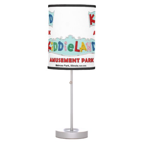 Kiddieland Melrose Park IL Text Sign Table Lamp