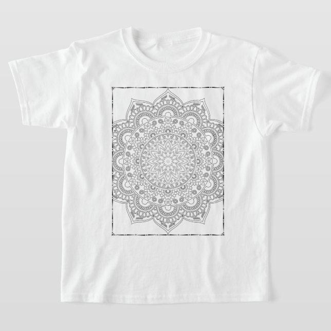 Kiddies Shirt Pattern (Mandala) (Laydown)
