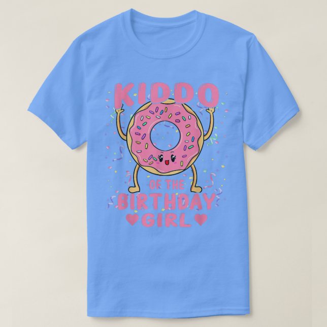 Kiddo Of The Birthday Girl Pink Donut Bday Party M T-Shirt (Design Front)
