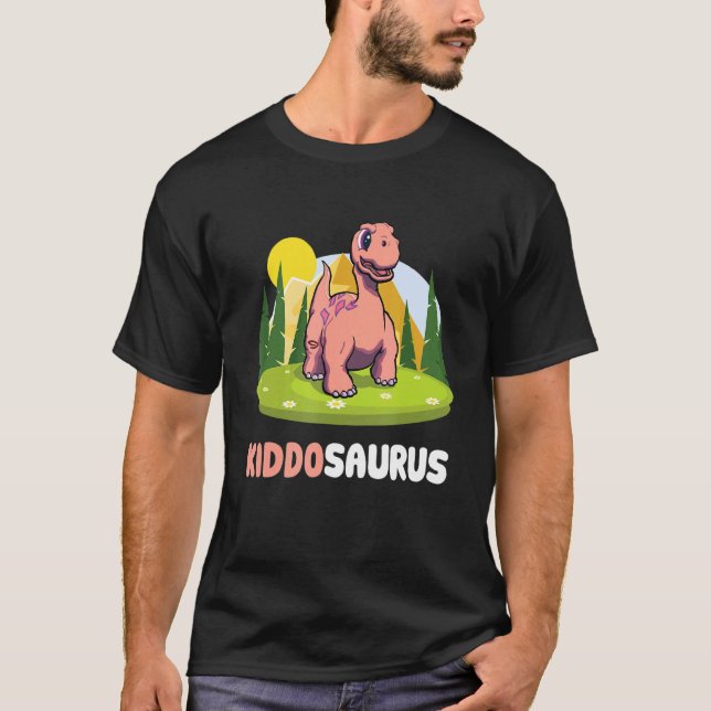 Kiddosaurus Dinosaur  Cute Kiddo Apatosaurus 3 T-Shirt (Front)