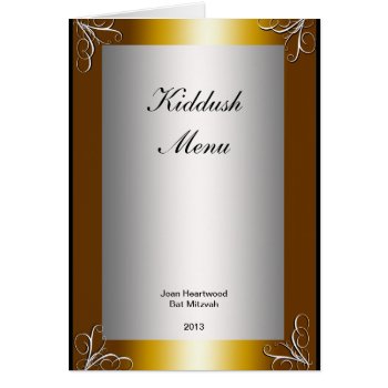 Kiddush Menu For Bat Or Bar Mitzvah  Popular by invitesnow at Zazzle