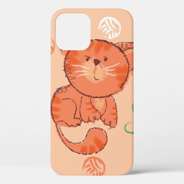 Kiddy red toy cat seamless pattern Case-Mate iPhone case (Back)