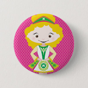 KIDLETS :: irish dancer blonde Button