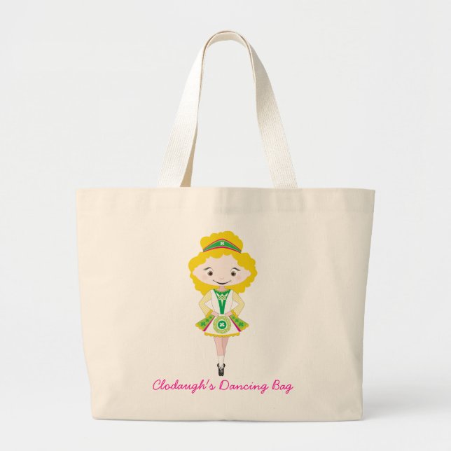 KIDLETS :: irish dancer blonde Large Tote Bag (Front)