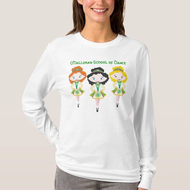 KIDLETS irish dancer dancing school group trio T-Shirt (Front)