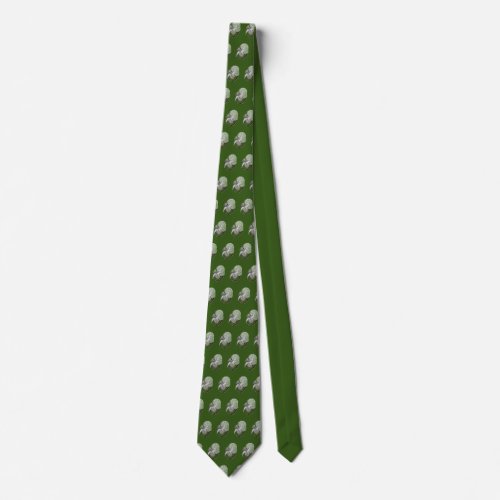 Kidney Art Green Neck Tie