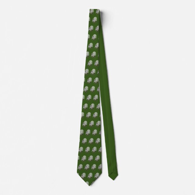 Kidney Art Green Neck Tie (Front)
