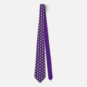 Kidney Art Purple Neck Tie