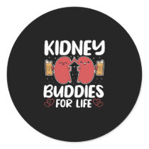 Kidney Buddies For Life Organ Donation Awareness Classic Round Sticker