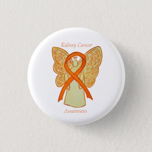 Kidney Cancer Angel Awareness Ribbon Custom Pin