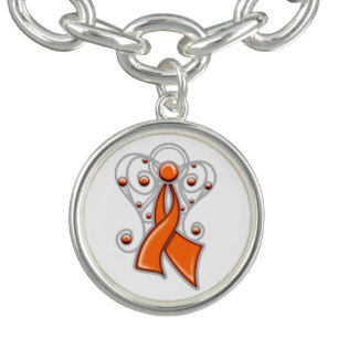 Kidney Cancer Angel Wings Awareness Ribbon Bracelet