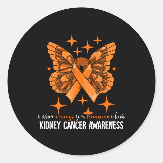 Kidney Cancer Awareness _1  Classic Round Sticker (Front)
