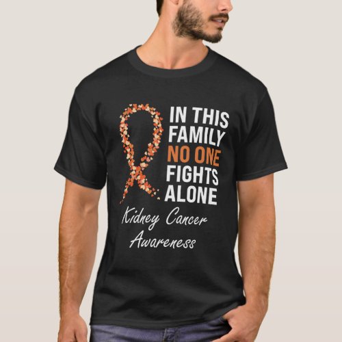 Kidney Cancer Awareness Orange Ribbon Long Sleeve  T_Shirt