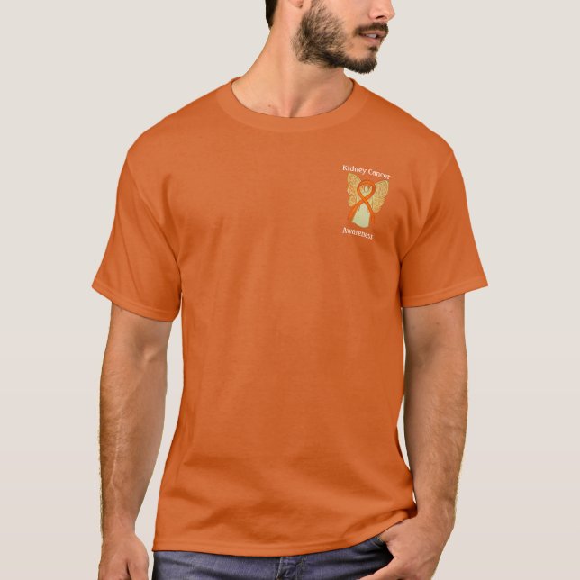 Kidney Cancer Awareness Ribbon Angel Custom Shirt (Front)
