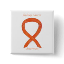 Kidney Cancer Awareness Ribbon Custom Pin