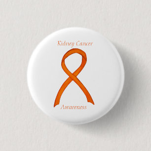 Kidney Cancer Awareness Ribbon Custom Pin
