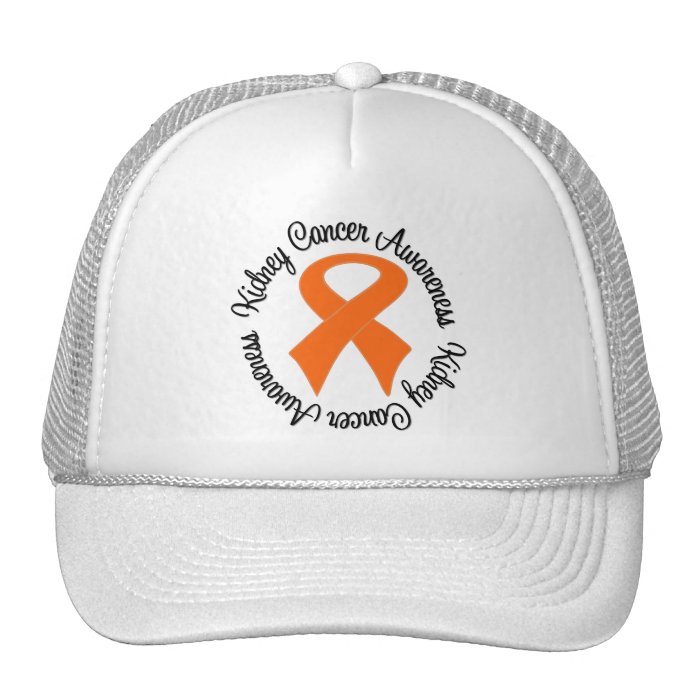 Kidney Cancer Awareness Ribbon Mesh Hats