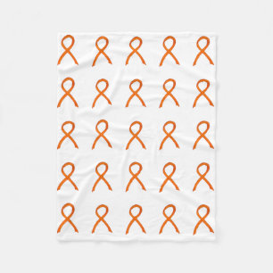 Kidney Cancer Awareness Ribbon Soft Fleece Blanket