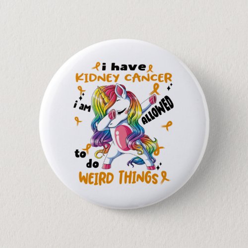 Kidney Cancer Awareness Ribbon Support Gifts Button