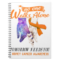Kidney Cancer Awareness Ribbon Support Gifts Notebook