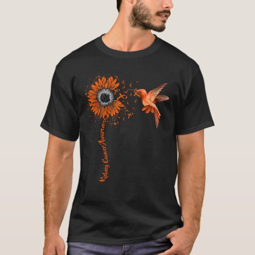 Kidney Cancer Awareness Sunflower T_Shirt