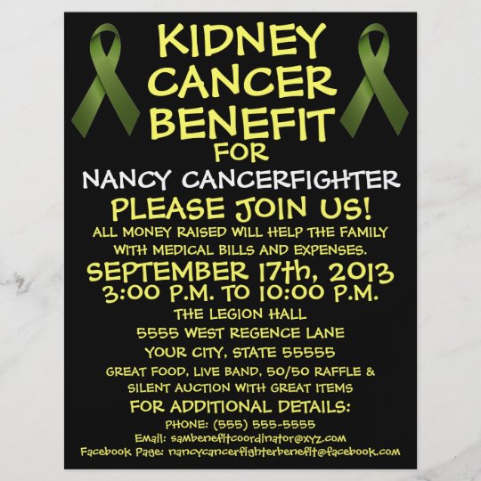 Kidney Cancer Benefit Flyer | Zazzle.com