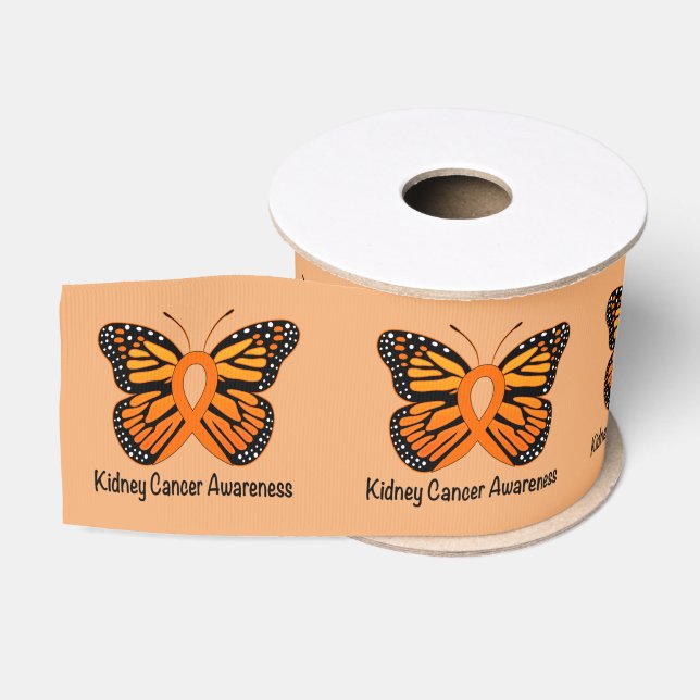 Kidney Cancer Butterfly of Hope 3.0" Grosgrain Ribbon (Spool)