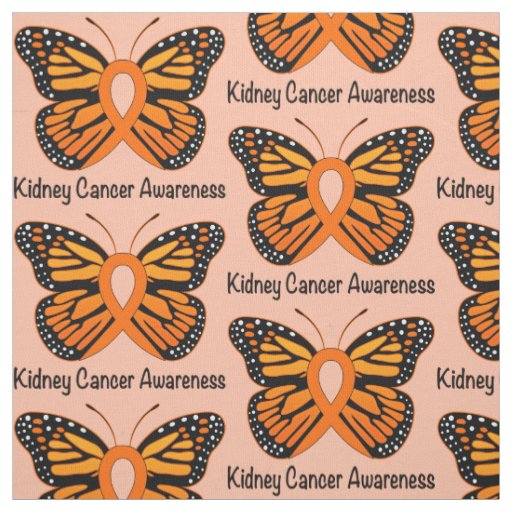 Kidney Cancer Butterfly of Hope Fabric | Zazzle