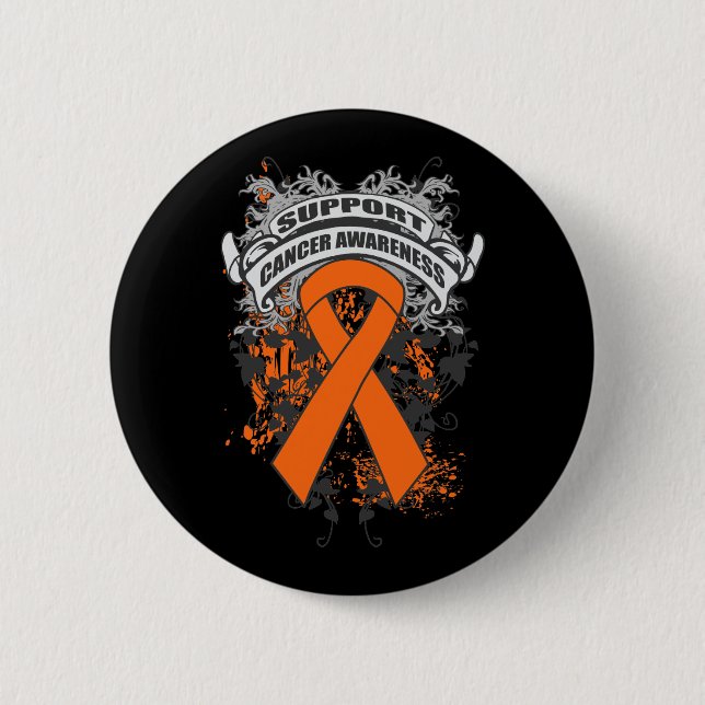 Kidney Cancer - Cool Support Awareness Slogan Pinback Button (Front)