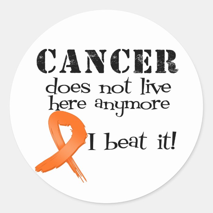 Kidney Cancer Does Not Live Here Anymore v2 Round Sticker