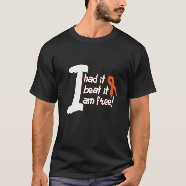 Kidney Cancer Fight Cancer Ribbon T-Shirt (Front)