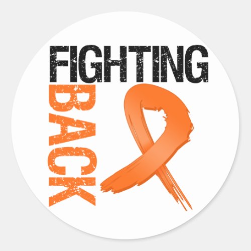 Kidney Cancer Fighting Back Classic Round Sticker