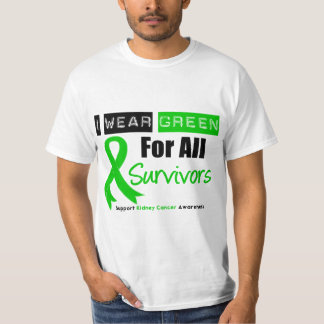 Kidney Cancer Green Ribbon For All Survivors T-Shirt