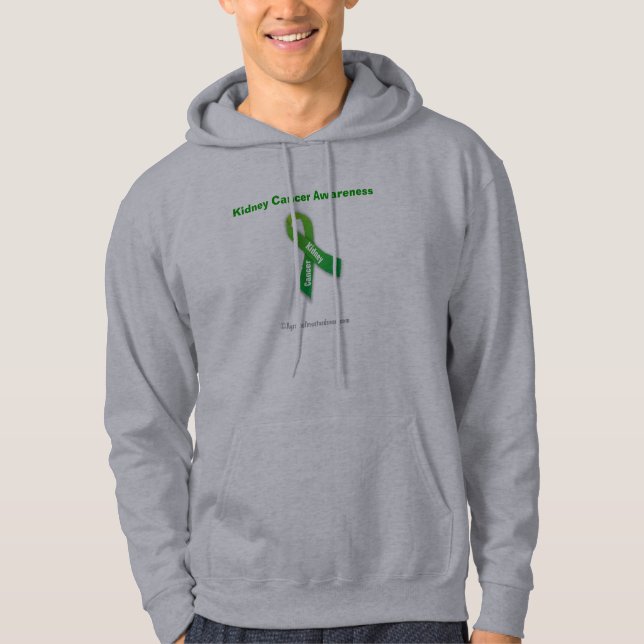 Kidney Cancer Green Ribbon Hoodie (Front)