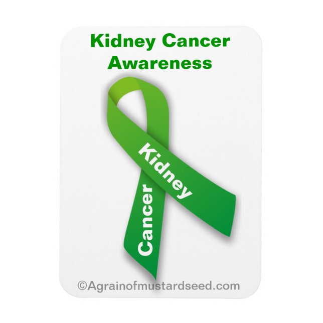 Kidney Cancer Green Ribbon Magnet (Vertical)