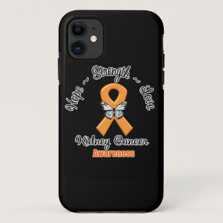 Kidney Cancer Hope Strength Love v2 iPhone 11 Case