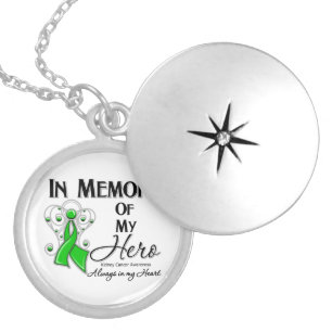 Kidney Cancer In Memory of My Hero v2 Silver Plated Necklace