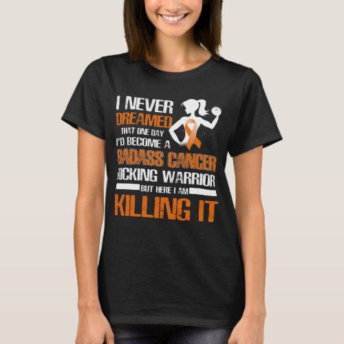 kidney cancer kicking warrior women T_Shirt