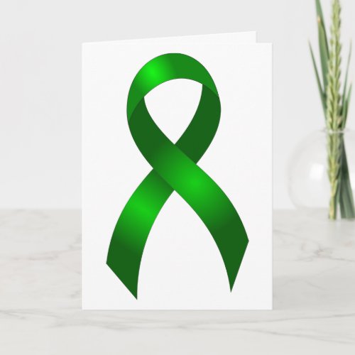 Kidney Cancer  Liver Cancer  Green Ribbon Thank You Card