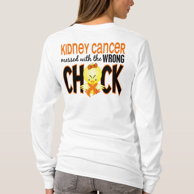 Kidney Cancer Messed With The Wrong Chick T-Shirt (Back)