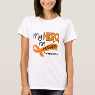 Kidney Cancer MY HERO MY HUSBAND 42 T-Shirt