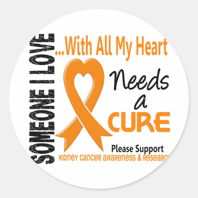 Kidney Cancer Needs A Cure 3 Classic Round Sticker (Front)