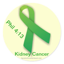 Kidney Cancer Ribbon Classic Round Sticker